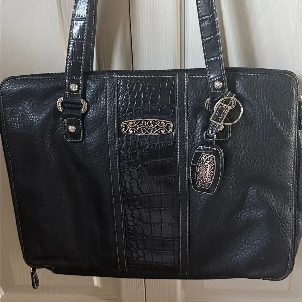 Rosetti Women’s Elegant Black Crocodile-Embossed Shoulder Bag